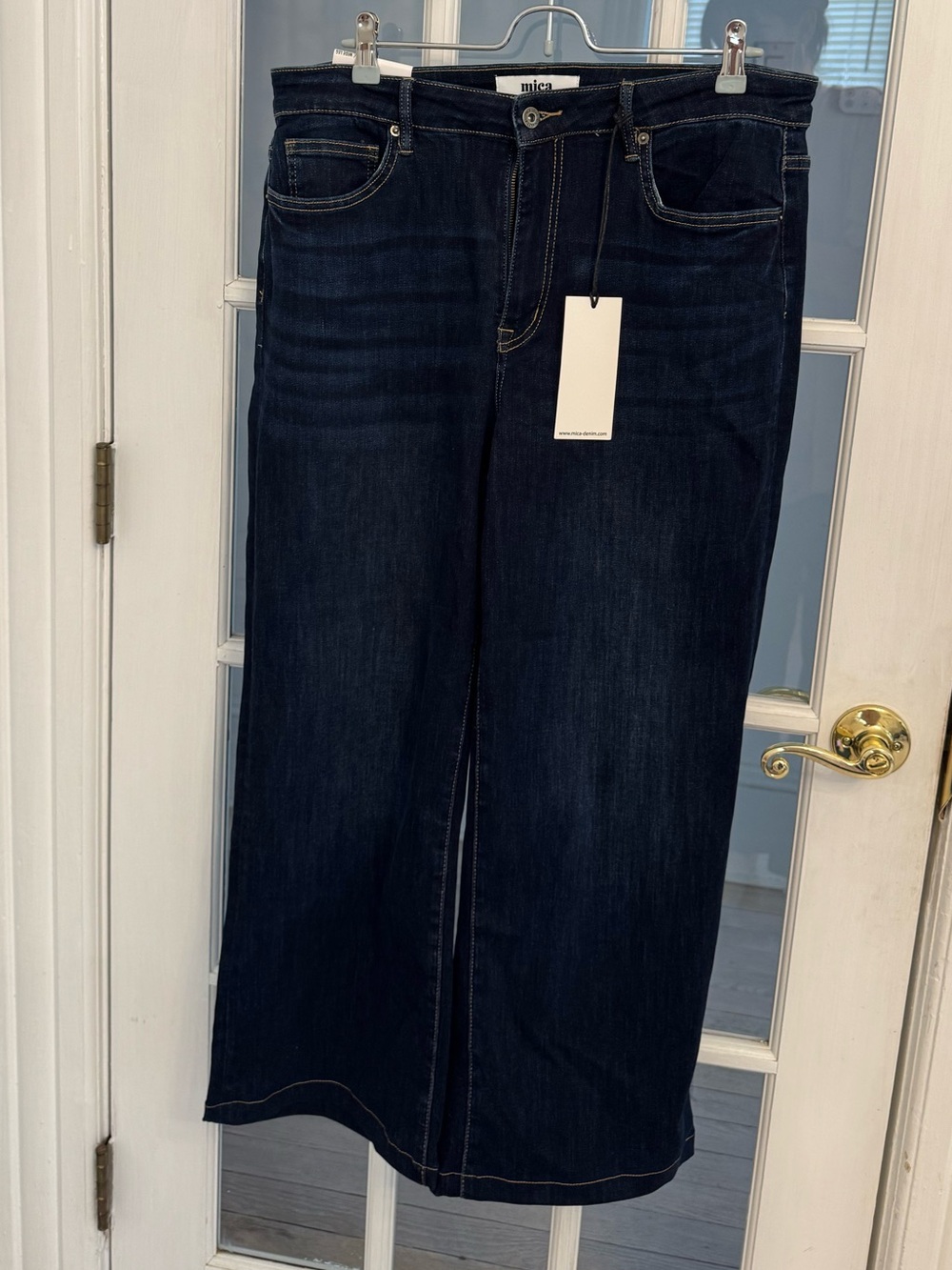 MICA DENIM Women’s Dark Wash High Rise Wide Leg Jeans Size 31 NEW